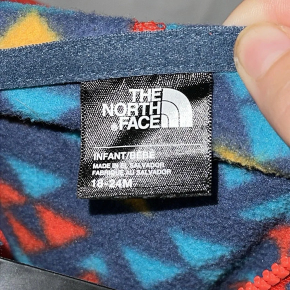 red blue yellow infant The North Face fleece jacket size18-24 months - Picture 3 of 3
